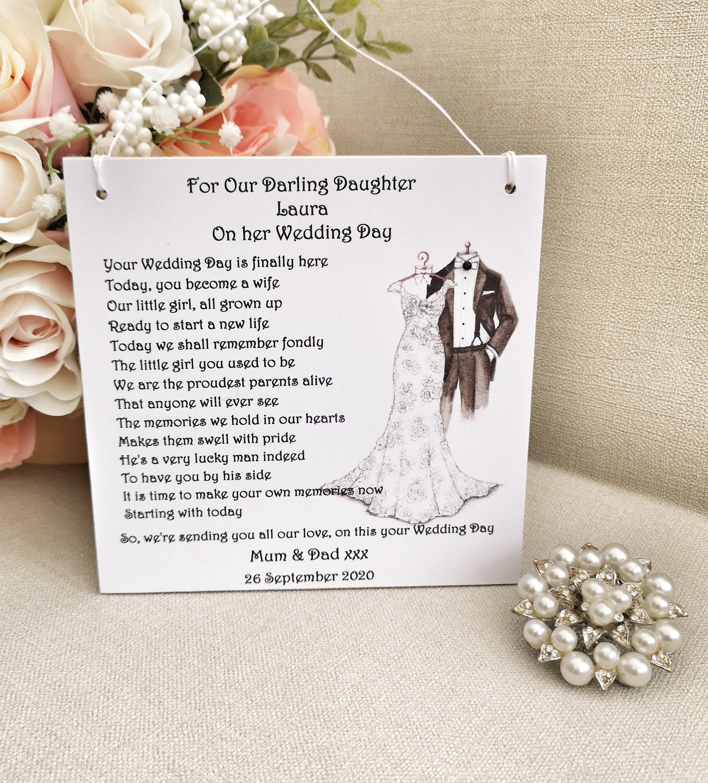 Daughter wedding day gift Personalised Gift for Bride from Etsy