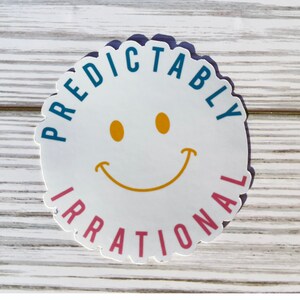 Predictably Irrational Smiley Face Sticker