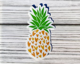 Pineapple Hearts Sticker