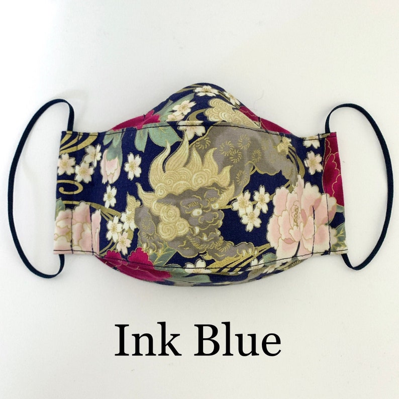 Foo Dog Mask in 4 Colors Origami Face Mask With Filter Pocket Etsy