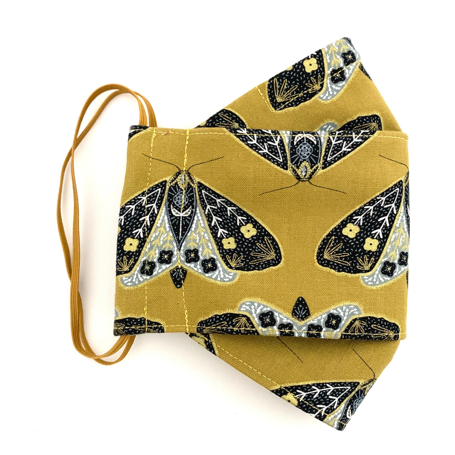 Floral Moth Mask Origami Face Mask With Nose Wire Etsy