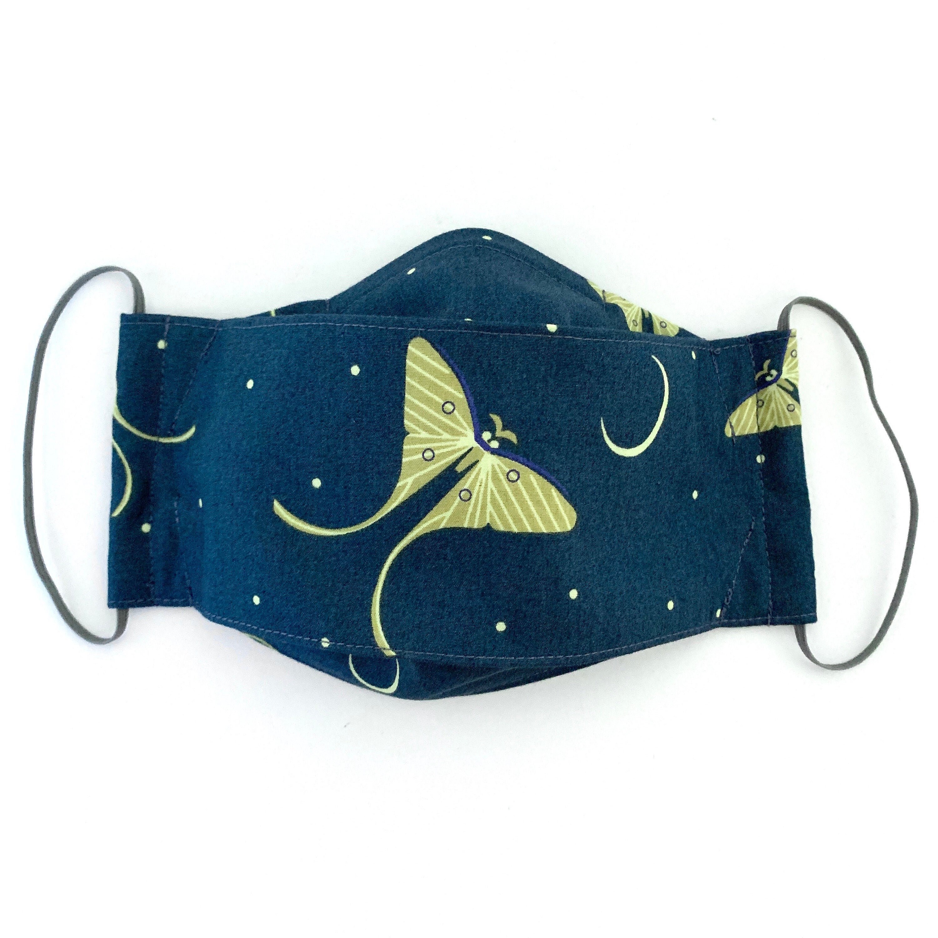 Luna Moth Mask 3D Origami Face Mask With Filter Pocket Charley Etsy