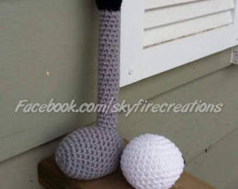 PDF PATTERN ONLY Golf Club and Ball Crochet Pattern