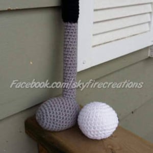 PDF PATTERN ONLY Golf Club and Ball Crochet Pattern