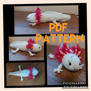 PDF PATTERN ONLY Axolotl Plush Crochet Pattern