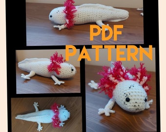 PDF PATTERN ONLY Axolotl Plush Crochet Pattern