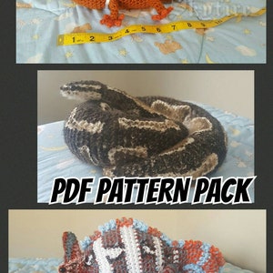 Reptile Pattern Pack 3 PDF CROCHET PATTERN