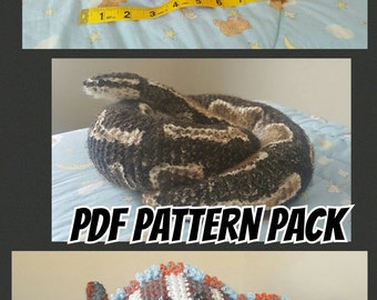 Reptile Pattern Pack 3 PDF CROCHET PATTERN