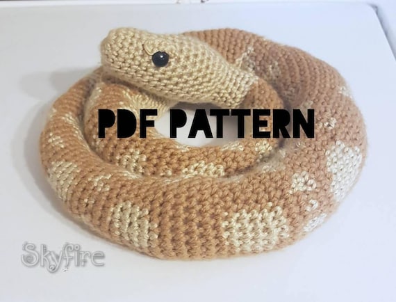 Boa Constrictor Plush Crochet Pattern PDF ONLY