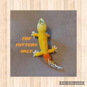 Leopard Gecko PDF Crochet Pattern PATTERN ONLY