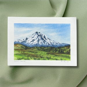 Mount Shasta Watercolor Print | Northern California Art