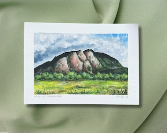 Snoqualmie Mount Si Washington Landscape Watercolor Print | Pacific Northwest Mountain Art