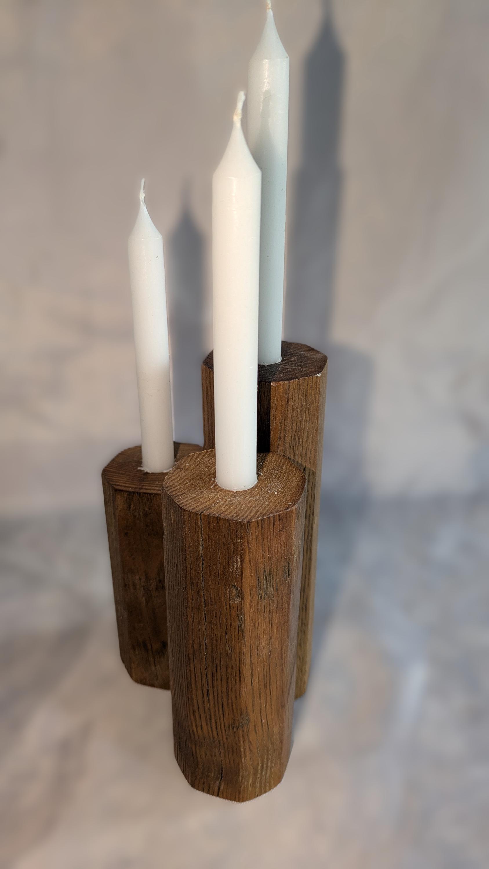 Octagonal Holder Rustic Octagon Shape Wood Candle Holder Display Set - Etsy