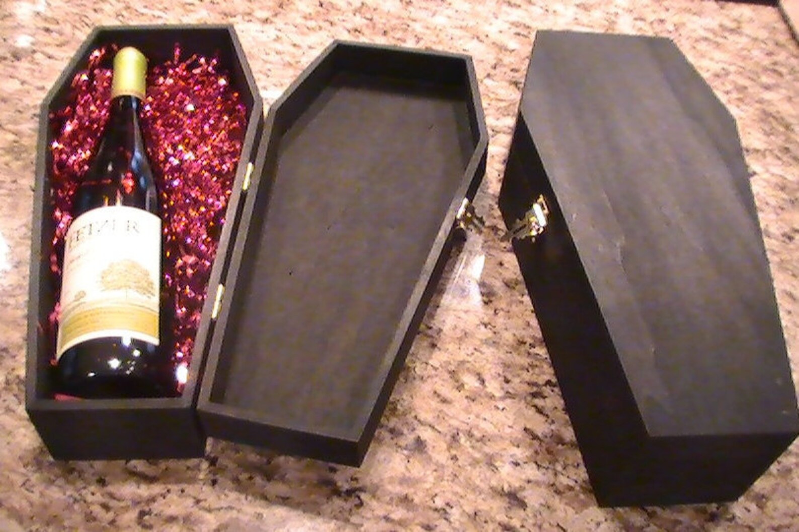 Wine Gift Box in Coffin Shape Etsy