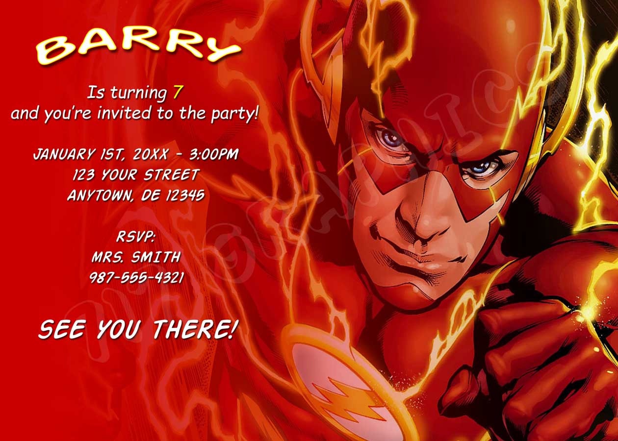 The Flash Birthday Invitation Printable | Etsy