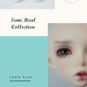 Natural Eyes for Fairyland Minifee Doll, realistic doll eyes, doll eyes replacement, 12mm Fit RRFF, BJD, Tonner Ellowyne Doll & similar