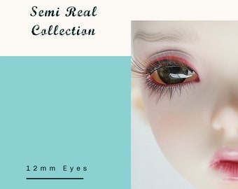 Natural Doll Eyes for Fairyland Minifee, realistic doll eyes, doll eyes replacement, 12mm Fit RRFF, BJD, Tonner Ellowyne Doll & similar