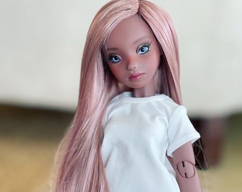 PREORDER Custom doll Wig for Minifee 1/4 BJD Dolls- "Tan CAPS" 6-7" head size of Bjd, msd, Boneka ,Fairyland Minifee dolls mohair Zazou