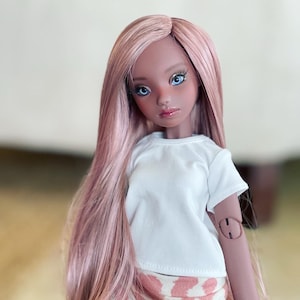 PREORDER Custom doll Wig for Minifee 1/4 BJD Dolls- &quot;Tan CAPS&quot; 6-7&quot; head size of Bjd, msd, Boneka ,Fairyland Minifee dolls mohair Zazou