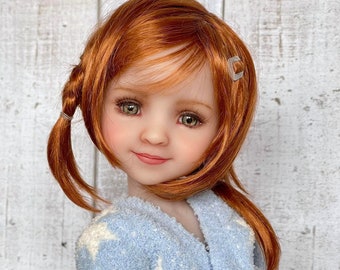 Zazou Dolls Custom doll WIG Exclusive Vegan Mohair 8-9" head size Mymeadow, Kaye Wiggs, RRFF,  , bjd,  " Snug Fit"