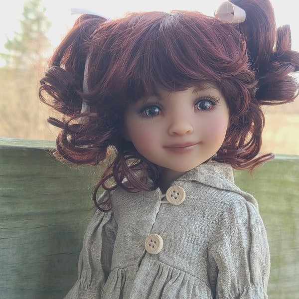 Exclusive Vegan Mohair Custom doll WIG fits 9-10" head size Kaye Wiggs, RRFF, Meadowdolls  , bjd, "Loose Fit" Zazou Dolls