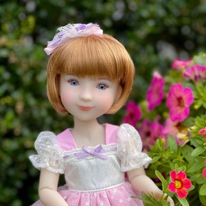 Peruka na zamówienie na głowę 13" Dianna Effner Little Darling, rozmiar 7-8" Siblies, Ellowyne, My Meadow Avery, Liz Frost "Stretch Cap"
