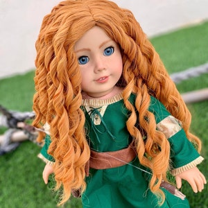 Custom doll wig for 18" American Girl Dolls -Heat Safe -Tangle Resistant - fits 10-11" head of 18" dolls Our Generation Journey Zazou Dolls