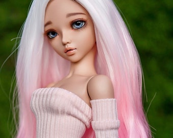 Custom doll Wig for Minifee 1/4 BJD Dolls- "TAN CAPS" 6-7" head size of Bjd, msd, Boneka ,Fairyland Minifee dolls unicorn limited