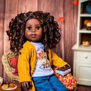 Custom doll wig for 18" American Girl Dolls - Heat Safe - Tangle Resistant - fits 10-11" head size of 18" dolls Our Generation Journey Gotz