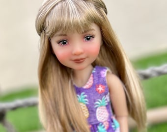 PREORDINA PARRUCCA per bambola personalizzata Esclusiva in mohair vegano, adatta a teste da 8-9" Kaye Wiggs, RRFF, Meadowdolls Dumplings, bjd, "Stretch Fit"