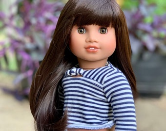 Custom doll wig for 18" American Girl Dolls - Heat Safe - Tangle Resistant - fits 11" head size of 18" dolls OG  BJD Gotz Samantha Zazou