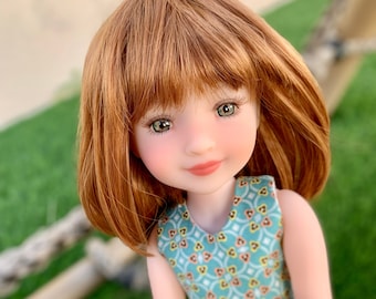 Custom doll WIG for 14" Dolls -Heat Safe-Tangle Resistant-fits 8-9" head size Kaye Wiggs Ruby Red Fashion Friends Zazou