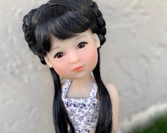 Custom WIG for 13&quot; Dianna Effner Little Darling head size 7-8&quot; Siblies, Ellowyne, My Meadow Avery, Liz Frost  &quot;Stretch Cap&quot;