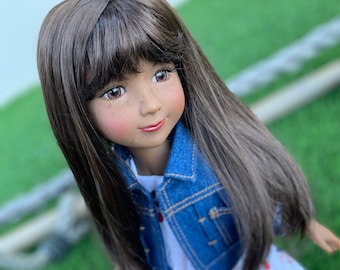 PREORDER Exclusive Vegan Mohair Custom doll WIG fits 8-9" head size Kaye Wiggs, RRFF, bjd, Girl for All Time Zazou Dolls