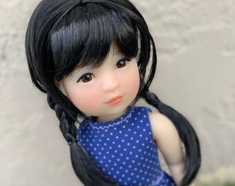 Custom WIG for 13&quot; Dianna Effner Little Darling head size 7-8&quot; Siblies, Ellowyne, My Meadow Avery, Liz Frost  &quot;Stretch Cap&quot;