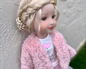 PREORDER Custom doll WIG Exclusive Vegan Mohair-fits 9-10" head size Kaye Wiggs, RRFF, Wellie Dolls, bjd,  "Loose Fit" Zazou Dolls