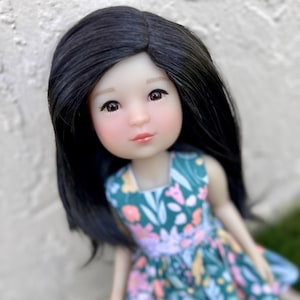 Peruka na zamówienie na głowę 13" Dianna Effner Little Darling, rozmiar 7-8" Siblies, Ellowyne, My Meadow Avery, Mini Pal Maru "Stretch Cap"