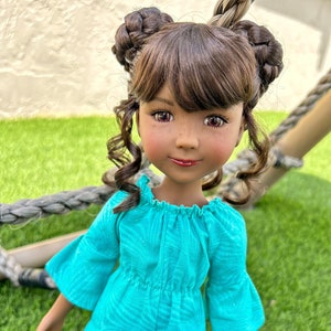 Custom doll WIG Exclusive Vegan Mohair-fits 8-9" head size Kaye Wiggs, RRFF, Meadowdolls Dumplings , bjd, "Stretch Fit"