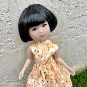 ZAMÓW W PRZEDSPRZEDAŻY PERUKĘ na zamówienie na głowę 13" Dianna Effner Little Darling, rozmiar 7-8" Siblies, Ellowyne, My Meadow Avery, Mini Pal Maru „Stretch Cap”