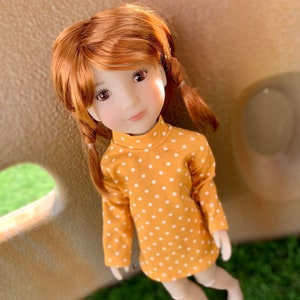 ZAMÓW W PRZEDSPRZEDAŻY PERUKĘ na zamówienie na głowę 13" Dianna Effner Little Darling, rozmiar 7-8" Siblies, Ellowyne, My Meadow Avery, Mini Pal „Stretch Cap” Zazou