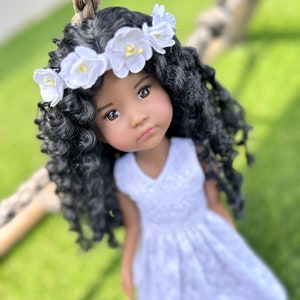 Custom doll WIG Exclusive Vegan Mohair-fits 9-10" head size Kaye Wiggs, RRFF, wellie wishers, bjd, Girl for All Time "Loose Fit" PREorder