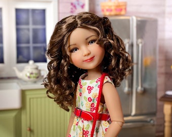 Parrucca per bambola personalizzata in mohair vegano esclusivo, adatta a teste da 8 a 9 pollici Kaye Wiggs, RRFF, Meadowdolls Dumplings, bjd, bambole Zazou "Stretch Fit"