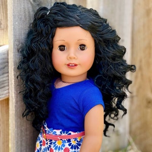Custom doll wig for 18" American Girl Dolls - Heat Safe - Tangle Resistant - fits 10-11" head size of 18" dolls OG Blythe Gotz