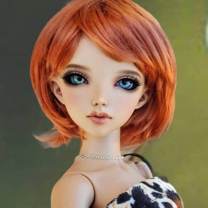 Perruque de poupée personnalisée pour poupées Minifee 1/4 BJD - « TAN CAPS » 6-7" tour de tête des poupées Bjd, msd, Boneka, Fairyland Minifee mohair poupées Zazou