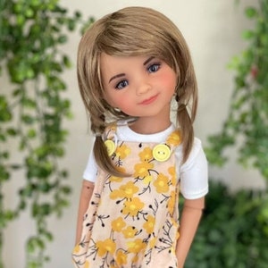 VORBESTELLUNG Kundenspezifische Puppe WIG Exklusive Vegan Mohair-passend für 9-10 &quot;Kopfgröße Kaye Wiggs, RRFF, Wellie Dolls, bjd, Girl for All Time &quot;&quot;Loose Fit&quot;&quot;&quot;