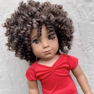 Custom doll wig for 18" American Girl Dolls -Heat Safe-Tangle Resistant-fits 11" head size of 18" dolls OG Blythe BJD Gotz!