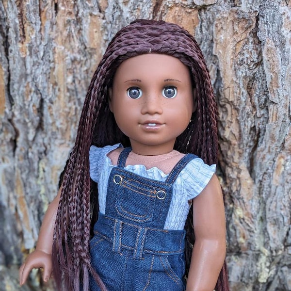 11" Custom Doll Wig Deluxe Heat safe fibers for 18" American Girl Dolls, My Life OG Journey Braided AA Wig !!!