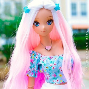 Custom doll Wig for Smart Dolls- "TAN CAPS" 8.5" head size of Bjd, SD, Dollfie Dream dolls  unicorn limited