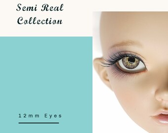 Natural Doll Eyes for Fairyland Minifee, realistic doll eyes, doll eyes replacement, 12mm Fit RRFF, BJD, Tonner Ellowyne Doll & similar