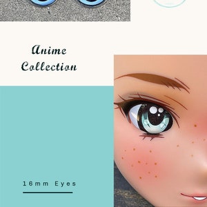 Anime Glass Doll Eyes for smart Dolls, doll eye replacement, 16 mm Fit BJD, Smart Dolls, Volks Dollfie Dream, MDD and similar  Follow me